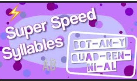 Super Speed Syllables