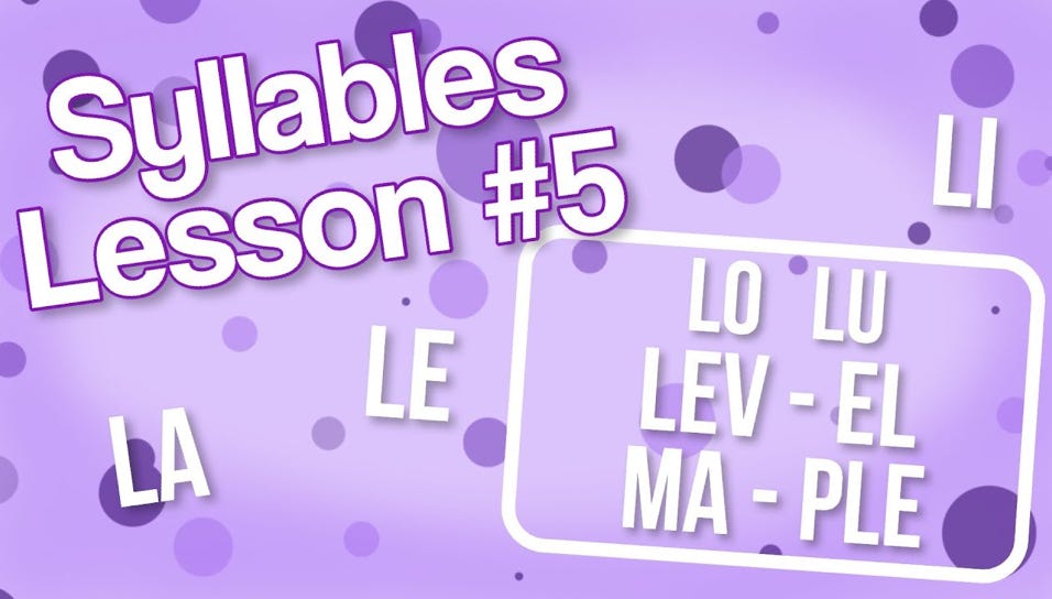 Syllables Lesson 5