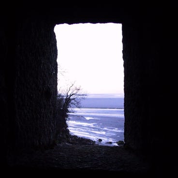 View from window in Mont Saint Michel, France.