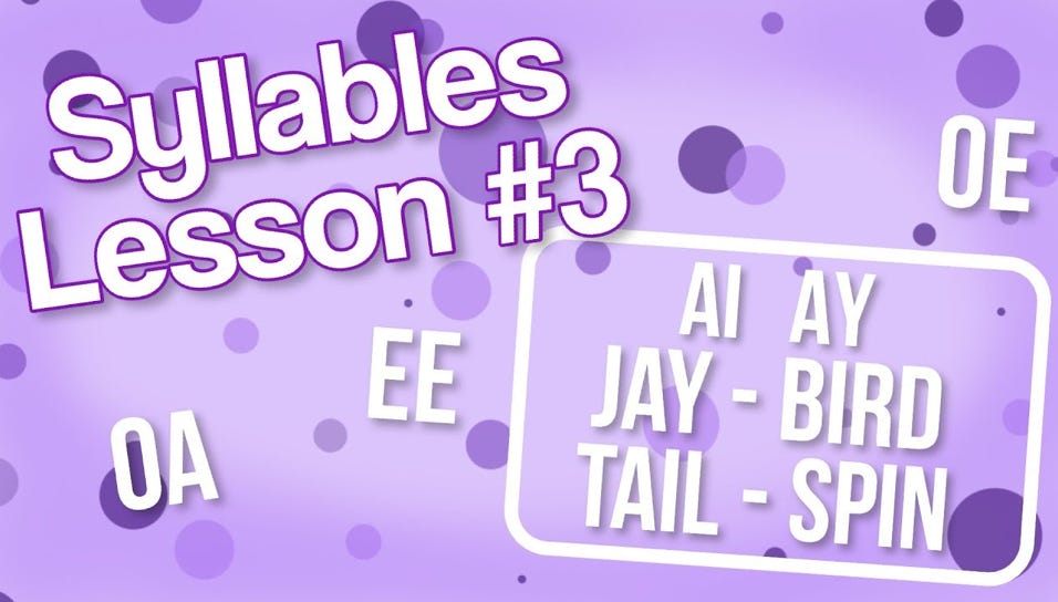 Syllables Lesson 3