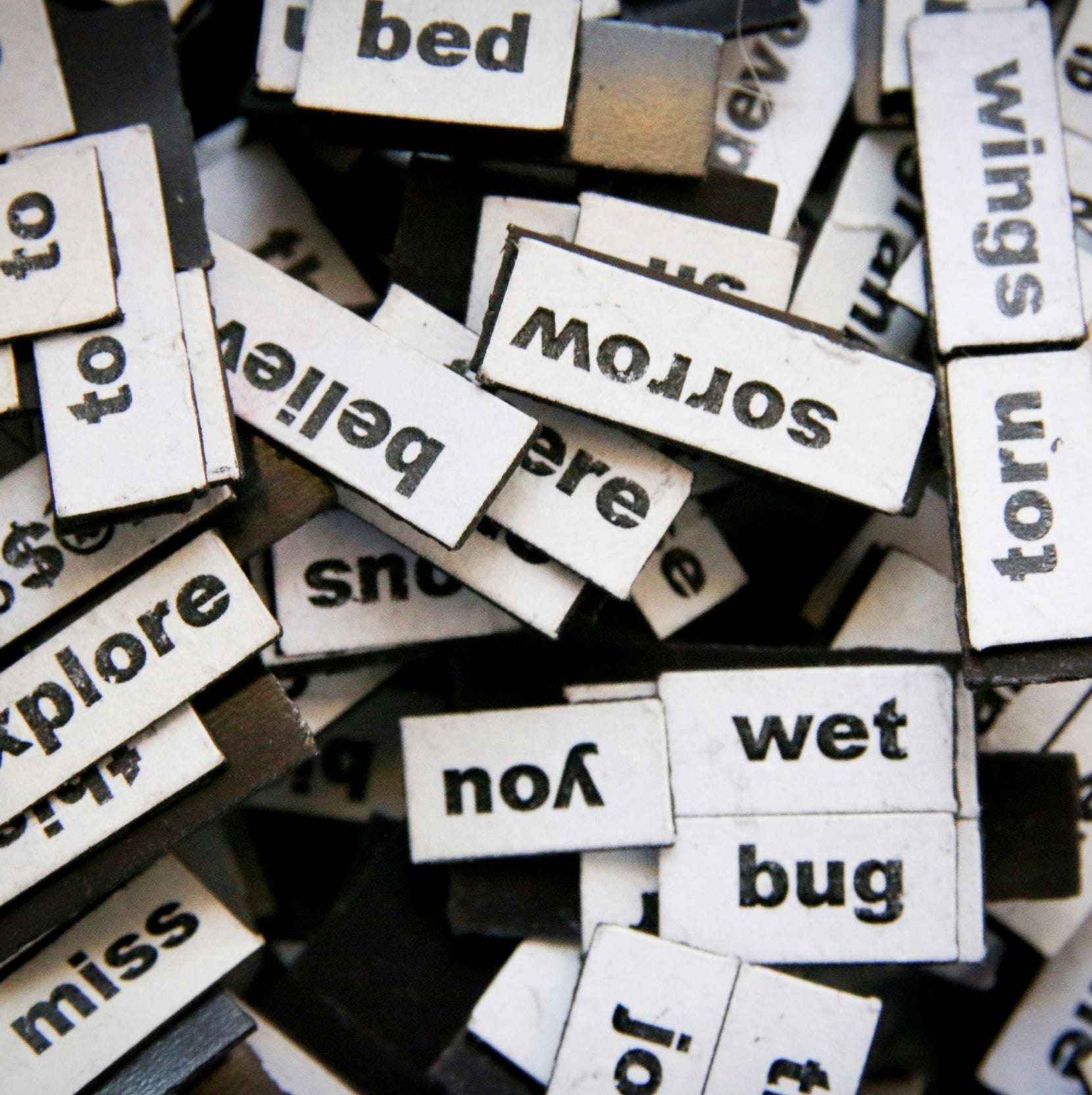 pile of words