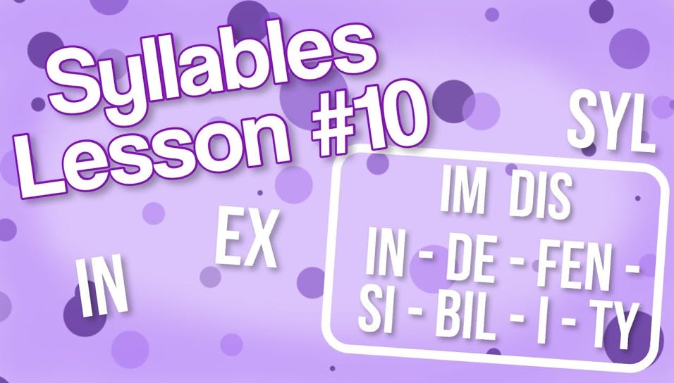 Syllables Lesson 10